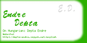 endre depta business card